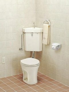 TOTO 隅付形便器(床排水・手洗付)　CS140/S670BU