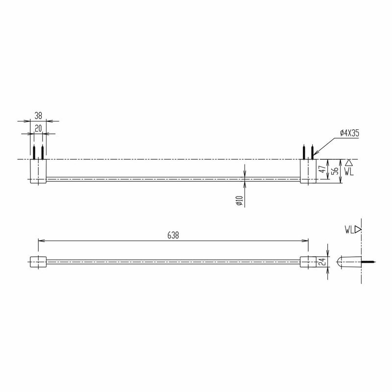LIXIL タオル掛け　KF-AA72P　図面
