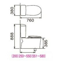 BC-ZA10H・DT-ZA150H 寸法 アメージュZ便器
