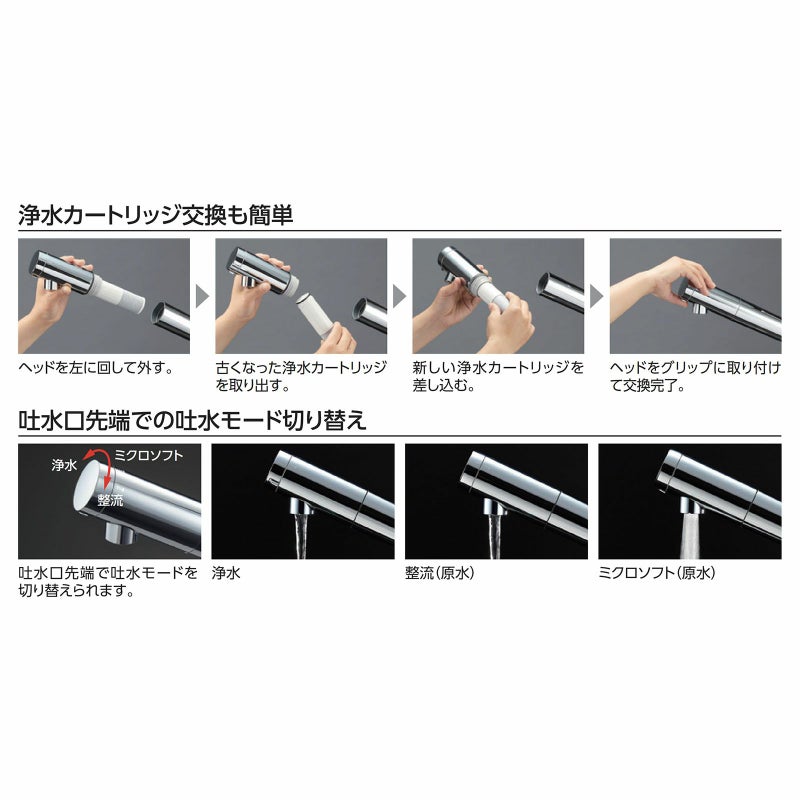 TOTO キッチン蛇口 TKS05307J カートリッジ交換方法