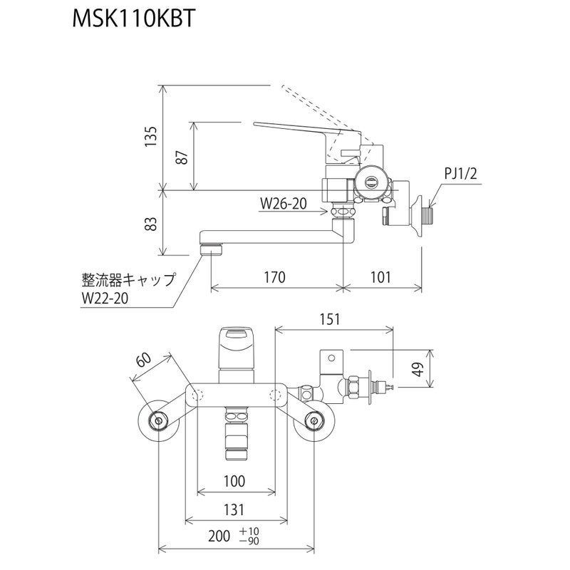 MSK110KBTの図面